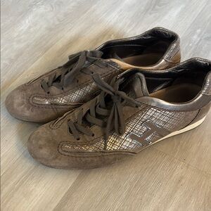 Hogan Brown Athletic Shoes with Sleek Design